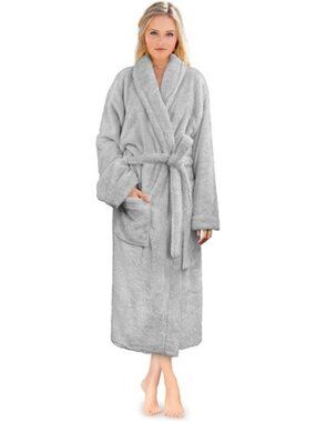 Premium Womens Plush Soft Robe Fluffy, Warm, Fleece Sherpa Shaggy